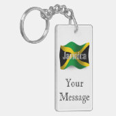 Porte-clés Drapeau de ondulation de la Jamaïque (Devant gauche)