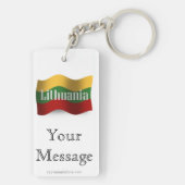 Porte-clés Drapeau de ondulation de la Lithuanie (Dos)