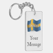 Porte-clés Drapeau de ondulation de la Suède (Devant gauche)