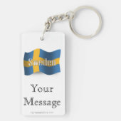 Porte-clés Drapeau de ondulation de la Suède (Dos)