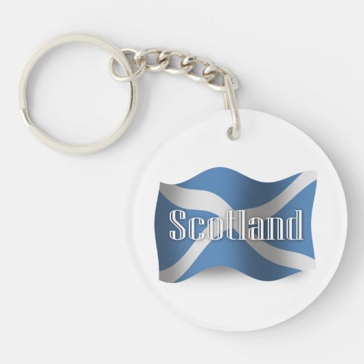 Porte-clés Drapeau de ondulation de l'Ecosse (Devant)