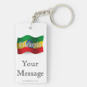 Porte-clés Drapeau de ondulation de l'Ethiopie (Dos)