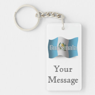 Porte-clés Drapeau de ondulation du Guatemala