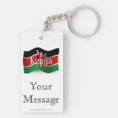 Porte-clés Drapeau de ondulation du Kenya (Dos)