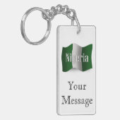 Porte-clés Drapeau de ondulation du Nigéria (Devant gauche)