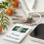 Porte-clés Drapeau de ondulation du Nigéria (Devant droit)