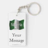 Porte-clés Drapeau de ondulation du Nigéria (Dos)