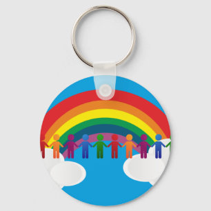 Porte-clés drapeau de paix Rainbow