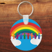 Porte-clés drapeau de paix Rainbow (Recto)