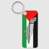 Porte-clés Drapeau de Palestine et carte avec Keffiyeh Motif (Recto)