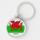 Porte-clés Drapeau de Pays de Galles /Dragon celtique (Devant)
