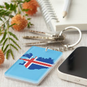 Porte-clés Drapeau de pays de l'Islande (Devant droit)