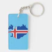 Porte-clés Drapeau de pays de l'Islande (Dos)