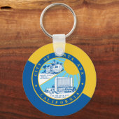 Porte-clés Drapeau de Père Noël Ana, Californie (Recto)