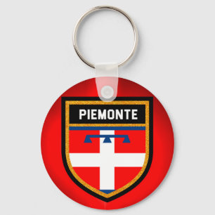 Porte-clés Drapeau de Piemonte