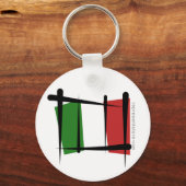 Porte-clés Drapeau de pinceau Italie (Recto)