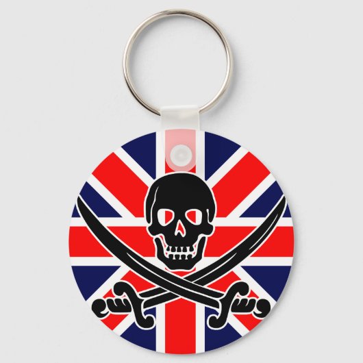 Porte-clés Drapeau de pirate britannique. (Recto)