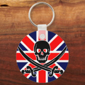 Porte-clés Drapeau de pirate britannique. (Recto)