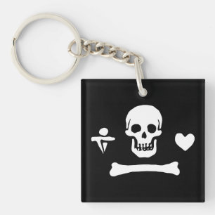 Porte-clés Drapeau de pirate de Stede Bonnet Jolly Roger