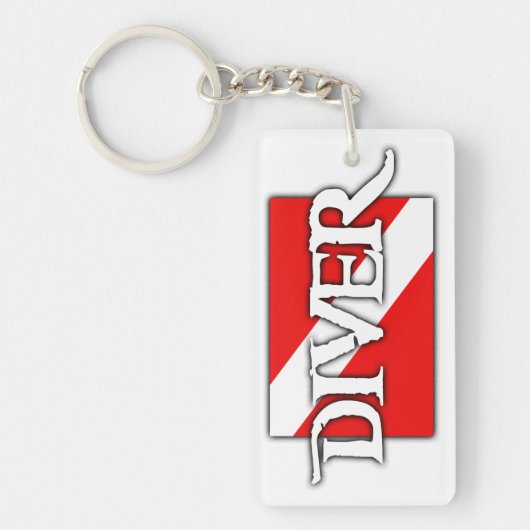 Porte-clés Drapeau de plongée de style pirate (Devant)