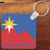 Porte-clés Drapeau de Pocatello, Idaho (Verso)