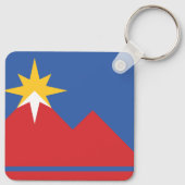 Porte-clés Drapeau de Pocatello, Idaho (Dos)