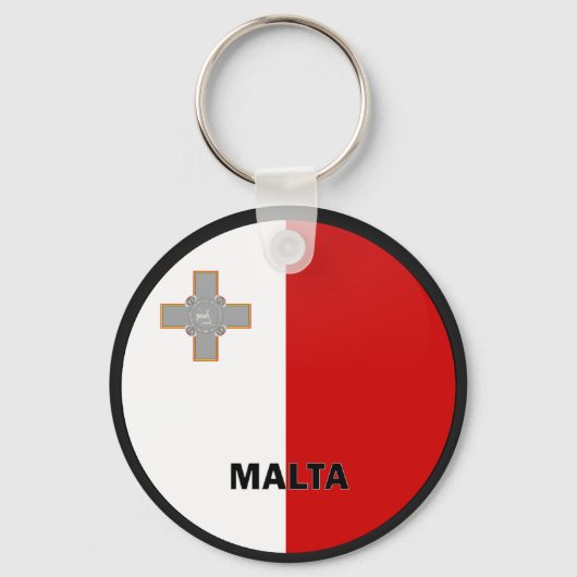 Porte-clés Drapeau de qualité Roundel de Malte (Recto)