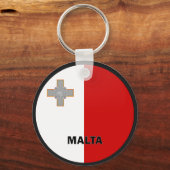 Porte-clés Drapeau de qualité Roundel de Malte (Recto)