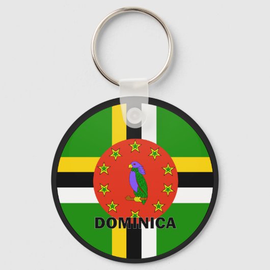 Porte-clés Drapeau de qualité Roundel Dominica (Recto)