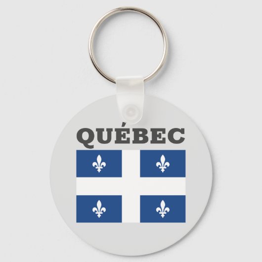 Porte-clés Drapeau de Québec, Canada (Recto)