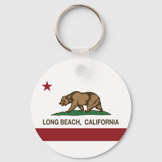 Porte-clés Drapeau de République de Long Beach la Californie (Recto)