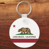 Porte-clés Drapeau de République de Long Beach la Californie (Recto)