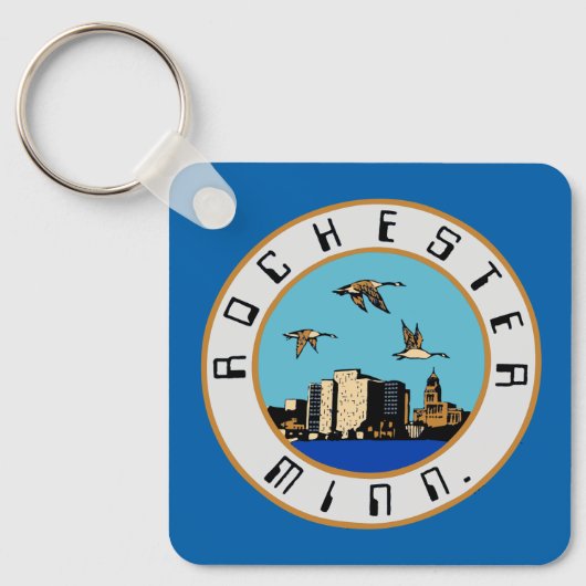 Porte-clés Drapeau de Rochester, Minnesota (Recto)
