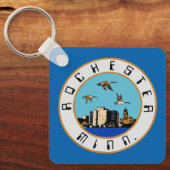 Porte-clés Drapeau de Rochester, Minnesota (Recto)