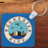 Porte-clés Drapeau de Rochester, Minnesota (Verso)