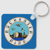 Porte-clés Drapeau de Rochester, Minnesota (Dos)