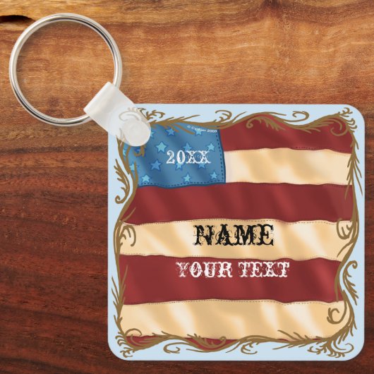 Porte-clés Drapeau de rotation (Recto)