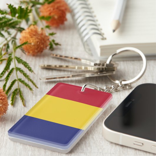 Porte-clés Drapeau de Roumanie (Devant droit)