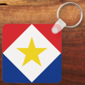 Porte-clés Drapeau de Saba (Verso)