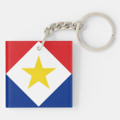Porte-clés Drapeau de Saba (Dos)
