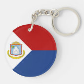 Porte-clés Drapeau de Saint-Martin (Dos)