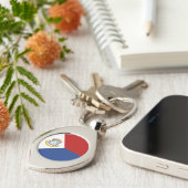 Porte-clés Drapeau de Saint-Martin (Côté )