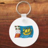 Porte-clés Drapeau de Saint-Pierre-et-Miquelon (Recto)