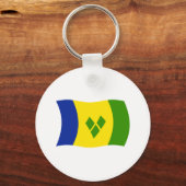 Porte-clés Drapeau de Saint-Vincent-et-les-Grenadi (Recto)