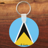 Porte-clés Drapeau de Sainte-Lucie (Recto)