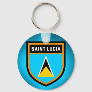 Porte-clés Drapeau de Sainte-Lucie