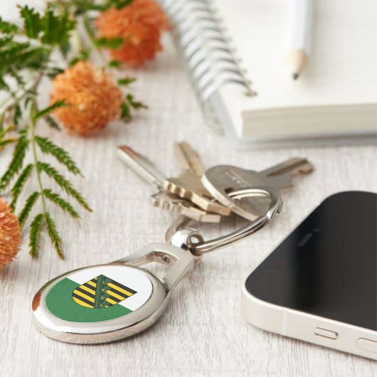 Porte-clés Drapeau de Saxe (Côté )