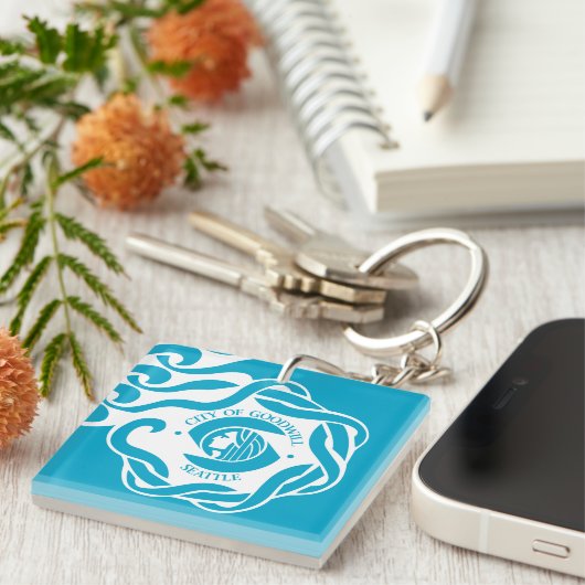 Porte-clés Drapeau de Seattle (Devant Droit)