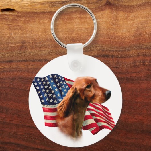 Porte-clés Drapeau de Setter irlandais (Verso)