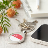 Porte-clés Drapeau de Singapour (Côté )